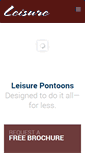 Mobile Screenshot of leisurepontoons.com